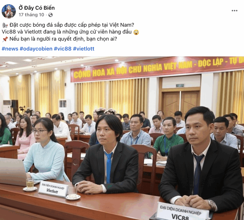 VIC88 bất ngờ lộ dấu hiệu “khả nghi” giữa thời điểm Việt Nam chuẩn bị thí điểm cá cược bóng đá hợp pháp